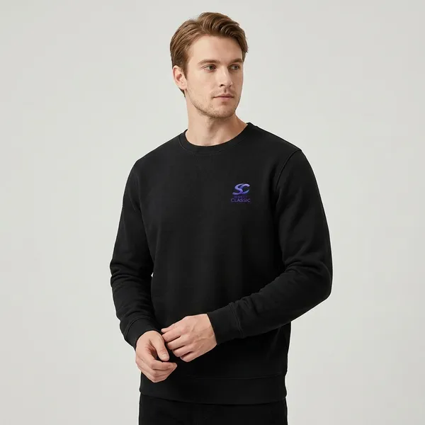 Black_Cotton_Fleece_Purple_Embroidered_Sweatshirt_For_Unisex
