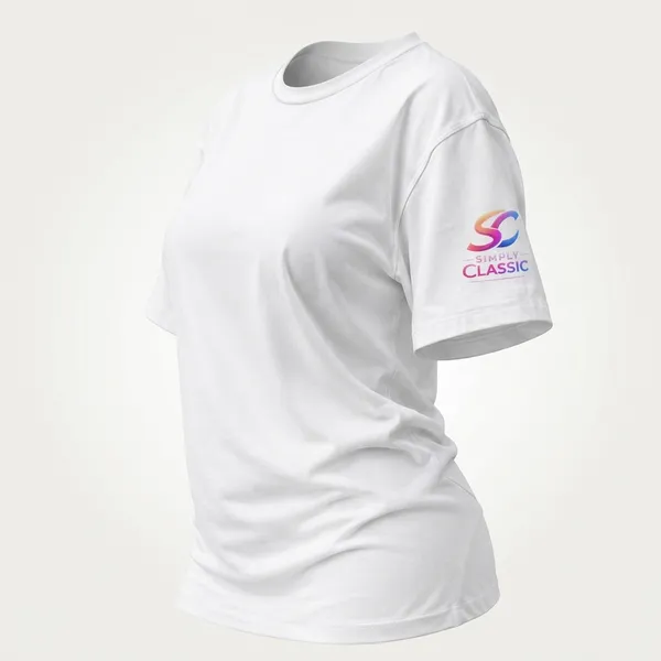 White_Cotton_Branded_Sleeve_T-Shirt_For_Women