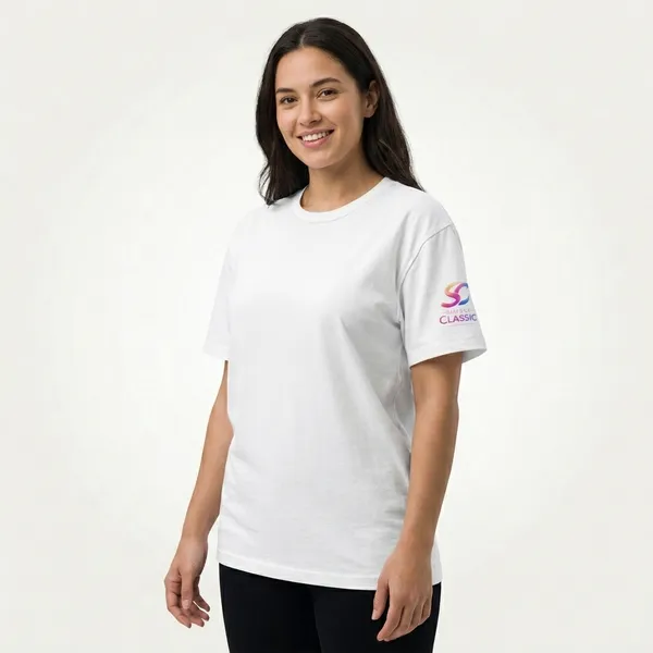 White_Cotton_Branded_Sleeve_T-Shirt_For_Women