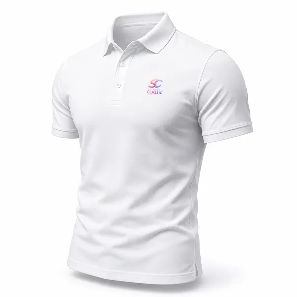 White_Cotton_Classic_Fit_Polo_T-Shirt_For_Unisex
