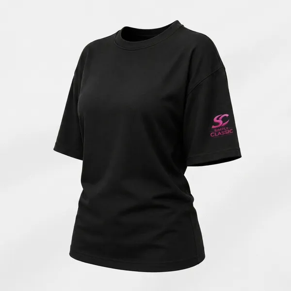 Black_Cotton_Oversized_Logo_T-Shirt_For_Women