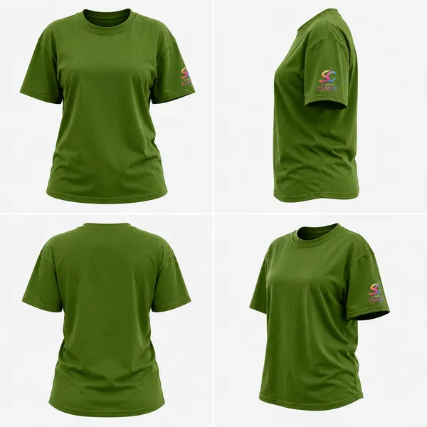 Olive_Green_Cotton_Graphic_Print_Half_Sleeve_T-Shirt_For_Women