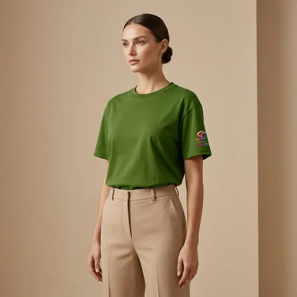 Olive_Green_Cotton_Graphic_Print_Half_Sleeve_T-Shirt_For_Women