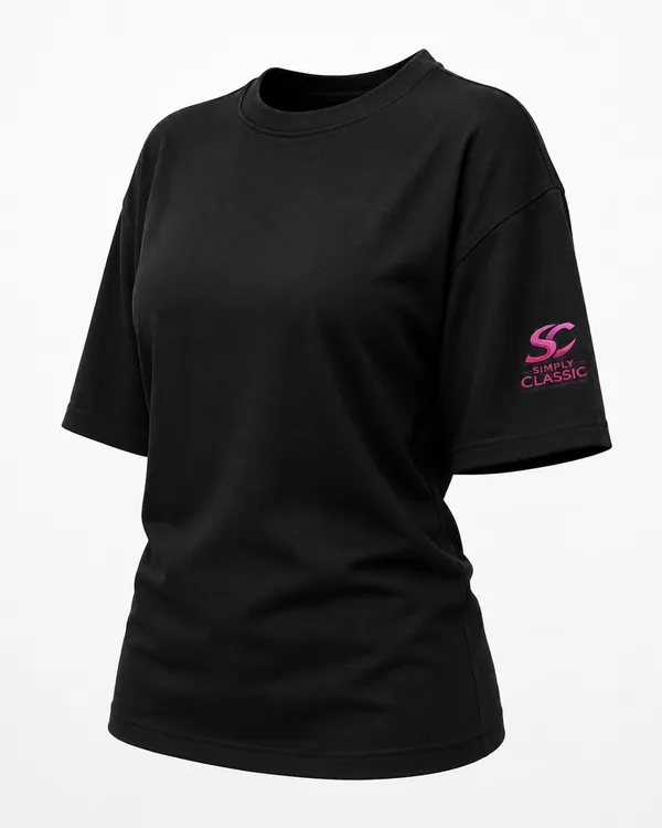 Black_Cotton_Oversized_Logo_T-Shirt_For_Women