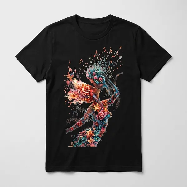 Stylish_woman_with_floral_music_tee