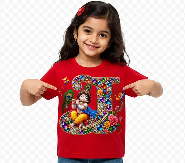 Smiling_Girl_Showcasing_Krishna_Graphic_Tee.