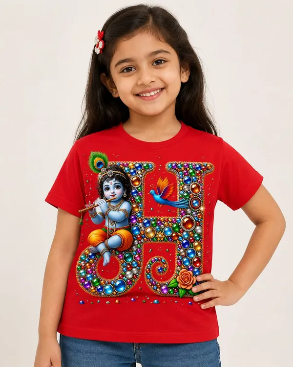 Smiling_Girl_in_Jeweled_Krishna_T-Shirt