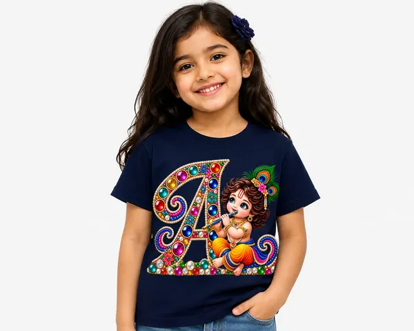 Smiling_Girl_in_Jeweled_Krishna_T-Shirt