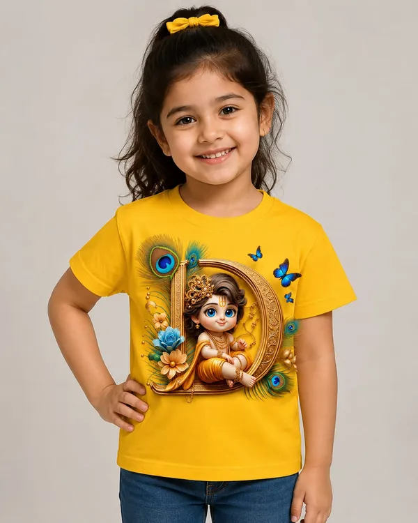 Smiling_Girl_in_Krishna-Decorated_Yellow_T-Shirt