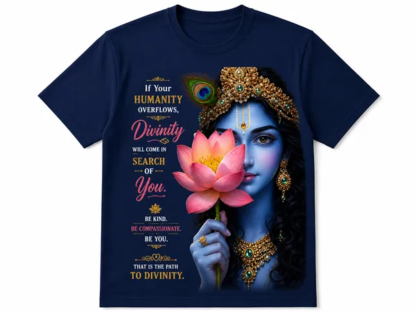 Woman_Wearing_Divine_Lotus_Graphic_T-Shirt
