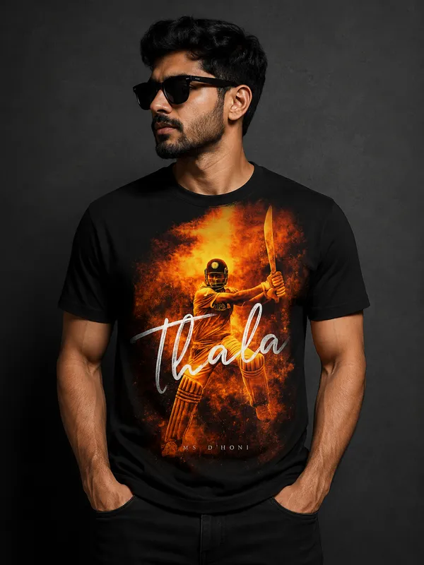 Stylish_portrait_with_fiery_cricket_graphic