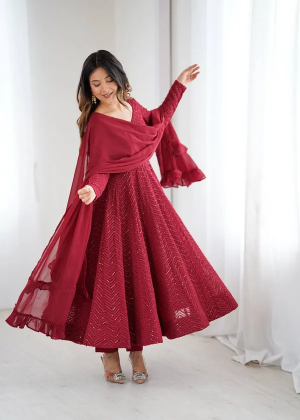 Georgette_Anarkali_Suit