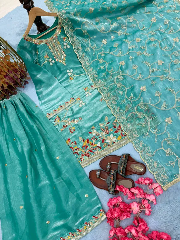 Green_Silk_Sharara_Suit_For_Women