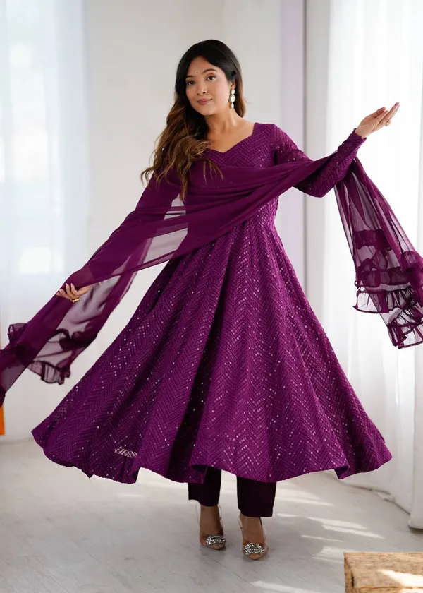 Georgette_Anarkali_Suit