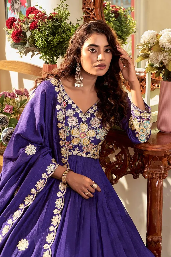 Vichitra_Silk_Anarkali_Suit