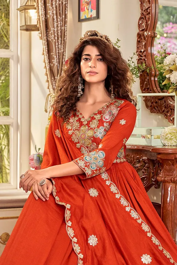 Vichitra_Silk_Anarkali_Suit