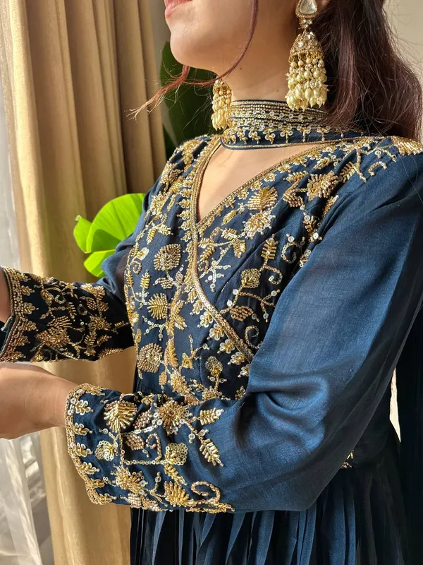Vichitra_Silk_Anarkali_Suit
