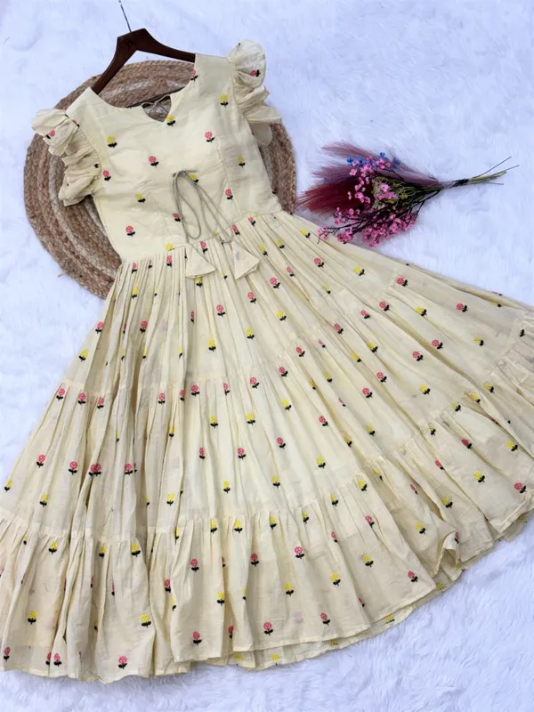 Cream_Cotton_Kurti_For_Women