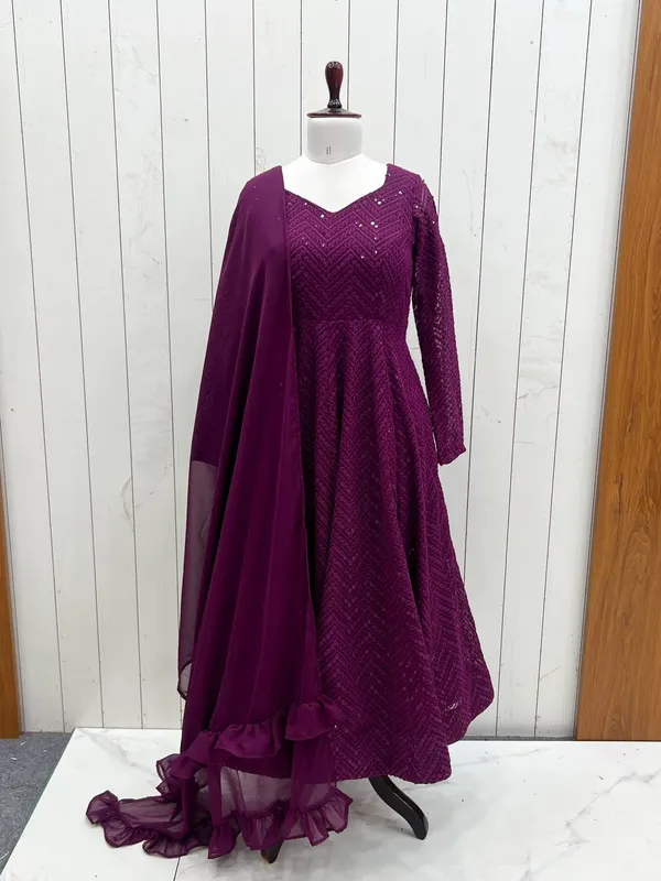 Georgette_Anarkali_Suit