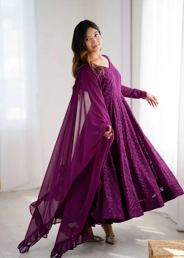 Georgette_Anarkali_Suit