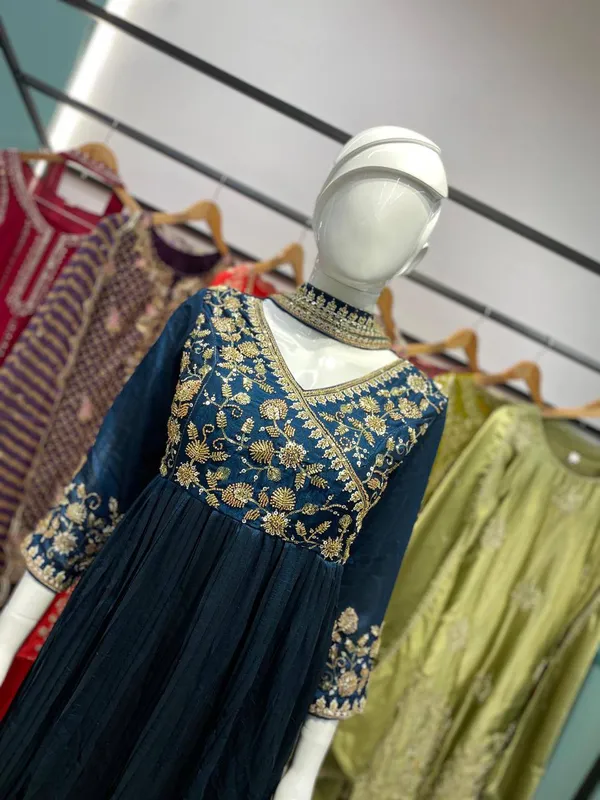 Vichitra_Silk_Anarkali_Suit