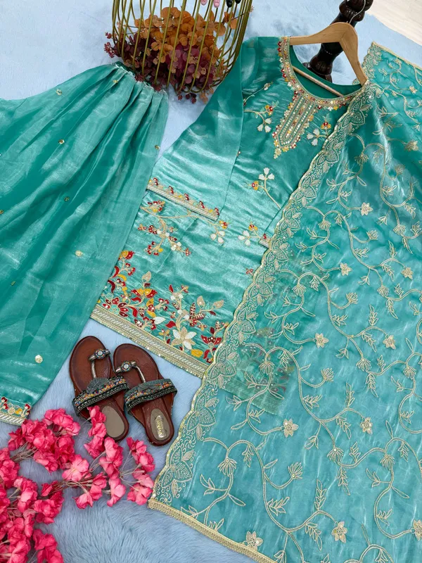 Green_Silk_Sharara_Suit_For_Women