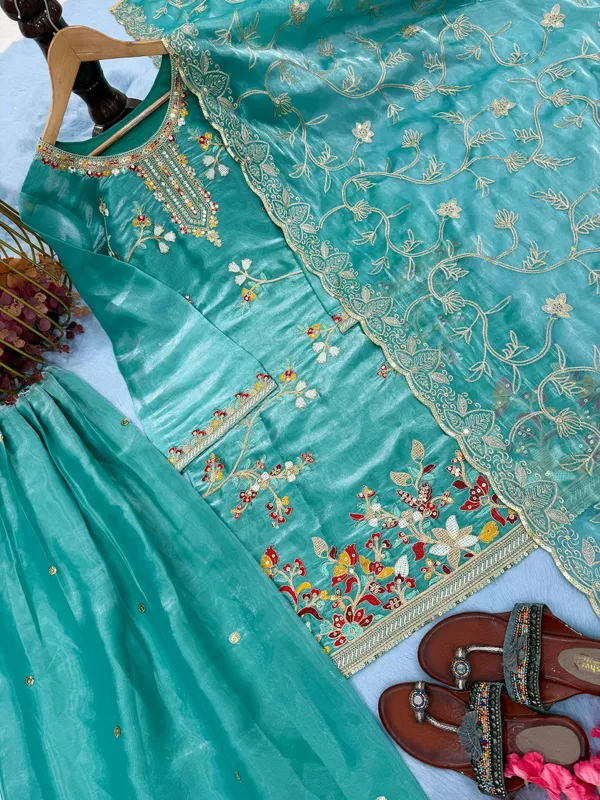 Green_Silk_Sharara_Suit_For_Women