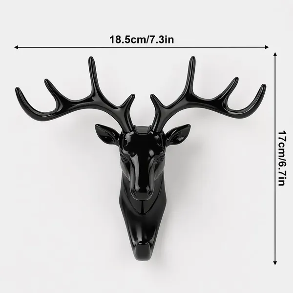Black_Deer_Head_Wall_Mounted_Key_Holder_Hook_Pack_Of_4