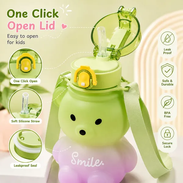 Green_Bpa_Free_Bear_Shape_Kids_Water_Bottle_With_Strap