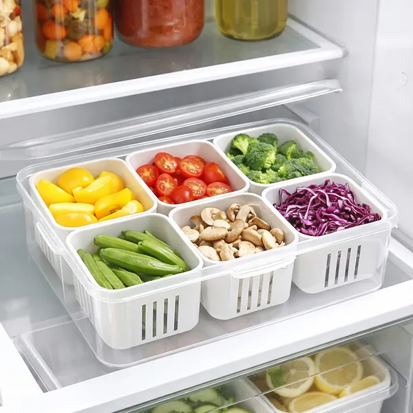 Pp_Plastic_Stackable_Food_Storage_Container_With_6_Baskets_Pack_Of_2