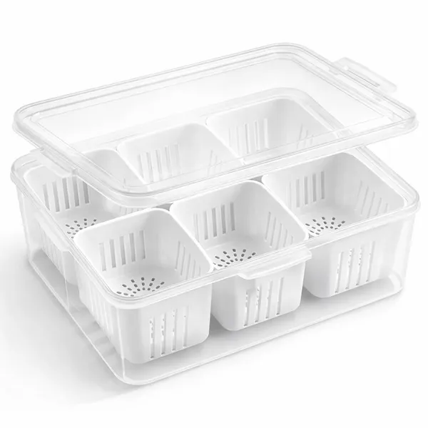Pp_Plastic_Stackable_Food_Storage_Container_With_6_Baskets_Pack_Of_2