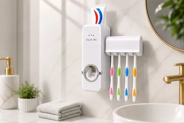 Wall_Mounted_Automatic_Toothpaste_Dispenser_With_Toothbrush_Holder_Pack_Of_2