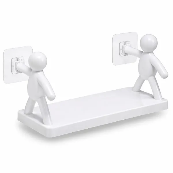 White_Wall_Mounted_Bathroom_Shelf_With_Adhesive_Backing_Pack_Of_2