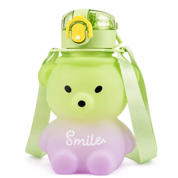 Green_Bpa_Free_Bear_Shape_Kids_Water_Bottle_With_Strap