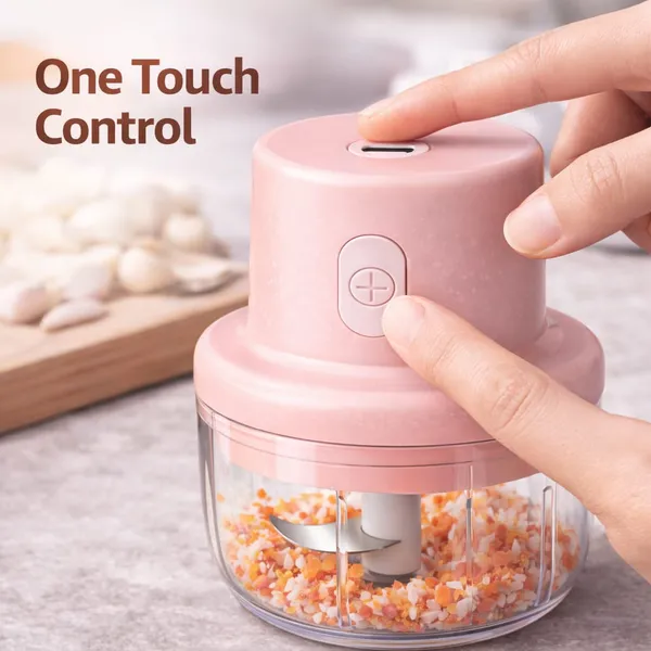Pink_Abs_Electric_Mini_Food_Chopper_One_Touch_Control