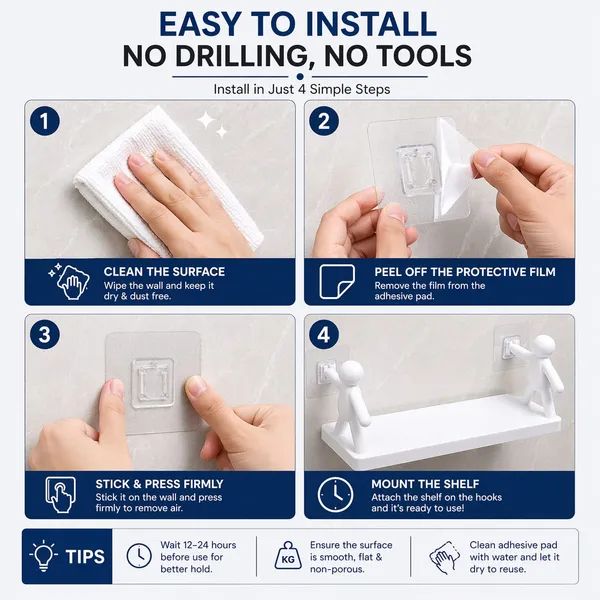 White_Wall_Mounted_Bathroom_Shelf_With_Adhesive_Backing_Pack_Of_2