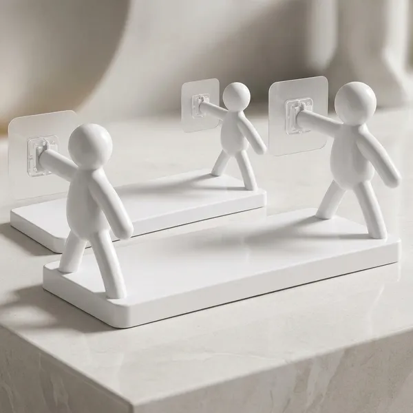 White_Wall_Mounted_Bathroom_Shelf_With_Adhesive_Backing_Pack_Of_2