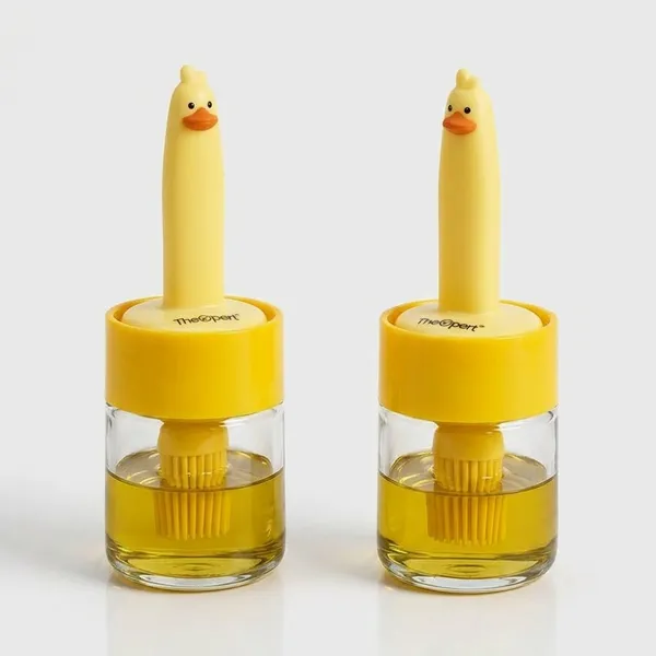 Thexpert_Oil_Dispenser_With_Silicone_Brush_Yellow_Duck_Pack_Of_2