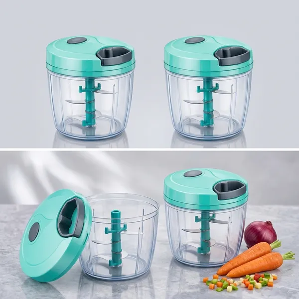 Turquoise_Manual_Pull_Chopper_With_6_Stainless_Steel_Blades_900_Ml_Pack_Of_2