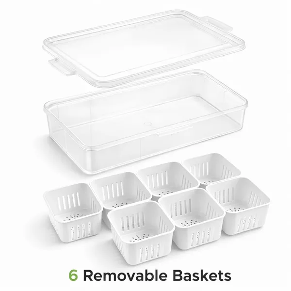 Pp_Plastic_Stackable_Food_Storage_Container_With_6_Baskets_Pack_Of_2