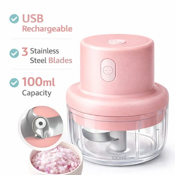 Pink_Abs_Electric_Mini_Food_Chopper_One_Touch_Control