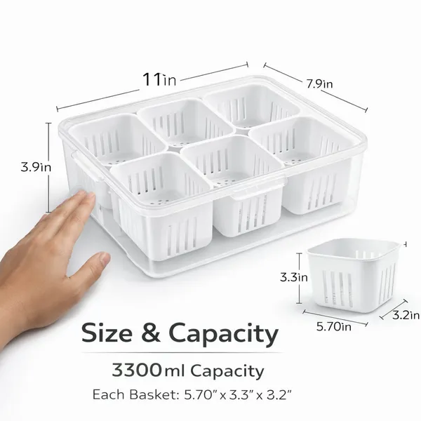 Pp_Plastic_Stackable_Food_Storage_Container_With_6_Baskets_Pack_Of_2