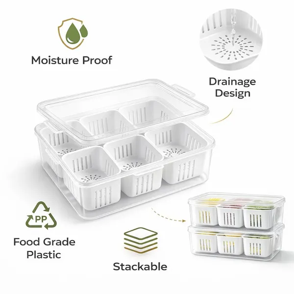Pp_Plastic_Stackable_Food_Storage_Container_With_6_Baskets_Pack_Of_2