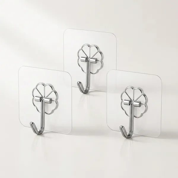 Stainless_Steel_Adhesive_Wall_Hooks_With_Flower_Design_Set_Of_20_Pack_Of_3
