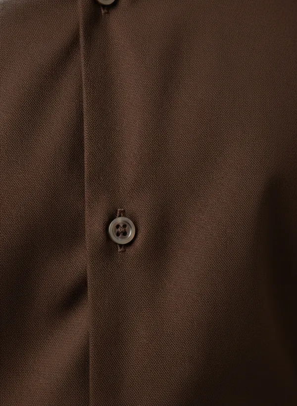 Mens_Brown_Solid_Casual_Cotton_Shirt_With_Rolled_Sleeves