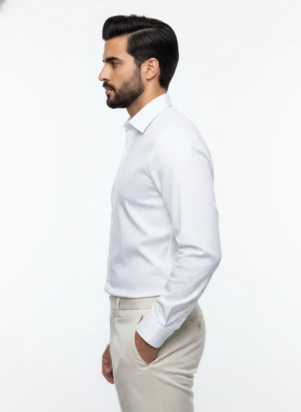 Mens_White_Solid_Casual_Cotton_Shirt_With_Rolled_Sleeves