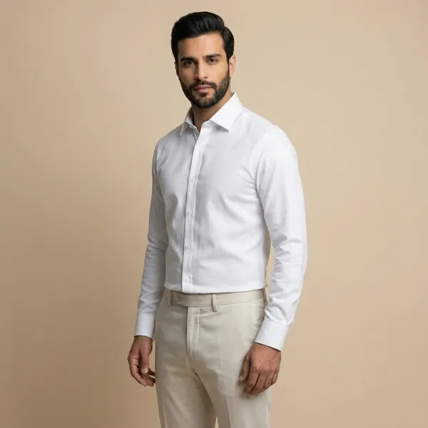 Mens_White_Solid_Casual_Cotton_Shirt_With_Rolled_Sleeves
