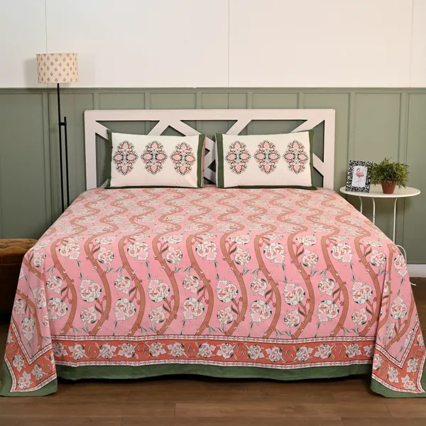Gulabi_Vatika_Cotton_King_Size_Bedsheet_With_2_Pillow_Covers_|_144_TC