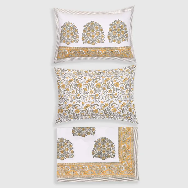 Pista_Sunehri_Hand_Block_Print_Cotton_Bedsheet_|_250_TC