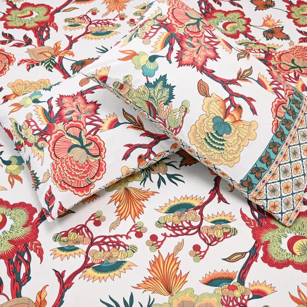 Kesariya_Gulzar_Cotton_King_Size_Bedsheet_With_2_Pillow_Covers_|_144_TC